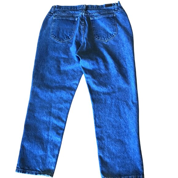 Women’s Patchwork Jeans, Size 16P: 1980s Rock Band Patches, Retro Hippie Pants - Picture 3 of 11